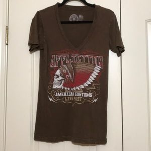 Affliction Graphic V neck